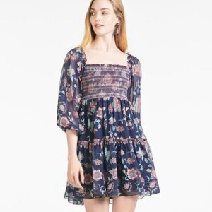 Sachin + Babi Floral Navy Dress